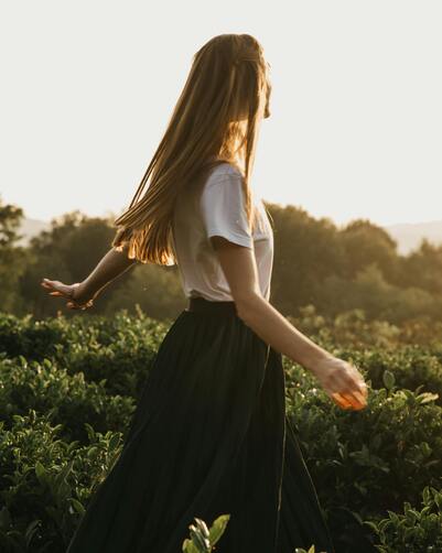 Woman in field